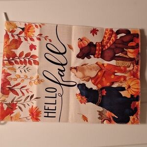 NWOT Fall Puppy Garden Flag